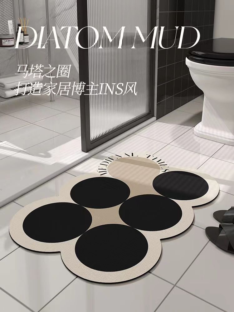 硅藻泥浴室超强吸水地垫卫生间门口防滑脚垫子厕所洗漱台耐脏地毯