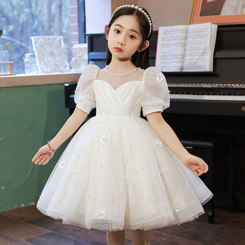 钢琴演奏礼服女童高端生日公主裙儿童主持人花童婚礼小女孩演出服