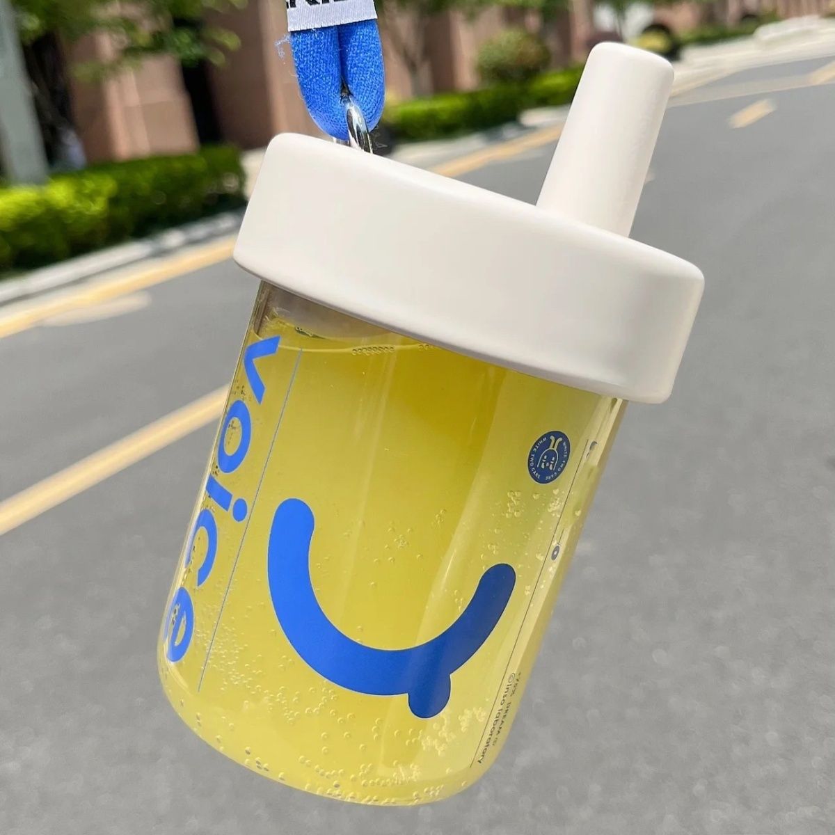 Cup ins high-value simple portable cup double drink high temperature resistant drop space cup girl water cup