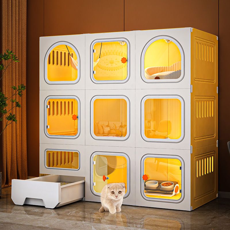 猫别墅家用室内超大自由空间带厕所一体式豪华猫笼子加粗加固猫舍