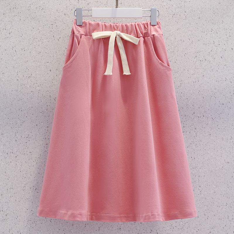 纯棉女童夏装运动套装2023新款网红少女学生半身裙休闲夏季裙装