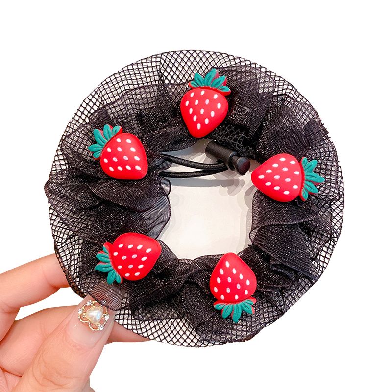 Children's dance special hair net for girls with round hair and lazy people's artifact summer hair net pocket head flower hair accessories