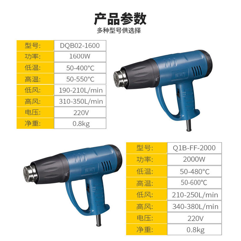 东成热风枪FF-1600/2000塑料焊枪调温电烤枪汽车贴膜热缩枪可调温