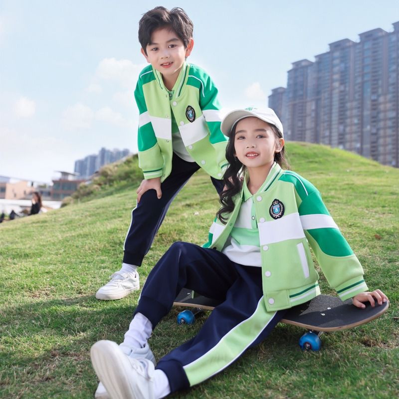 小學生校服套裝學院風三件套一年級兒童夏季班服幼兒園園服春秋裝