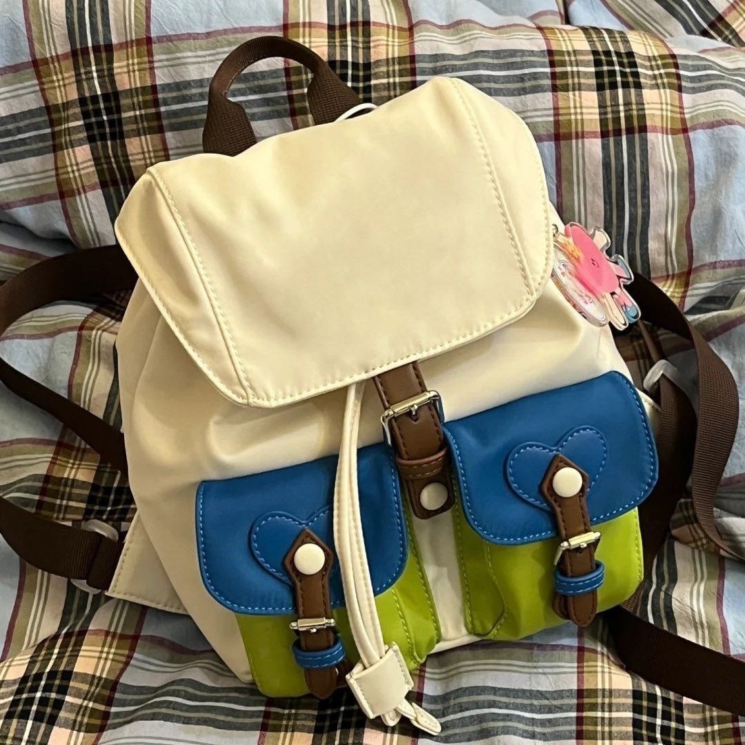 2023 new cute vitality girl student school bag lightweight commuter backpack backpack large-capacity travel bag