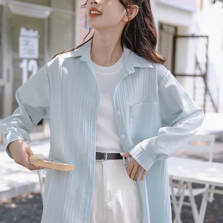 Grigio green sun protection shirt for women spring and summer new gentle design niche thin outer long-sleeved top