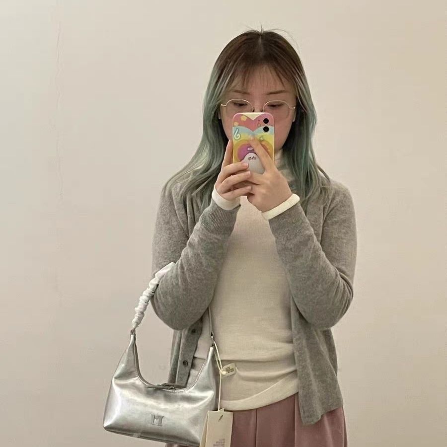 Moromoro 新款皮革肌理感腋下包女高級感單肩包包小眾氣質手提包