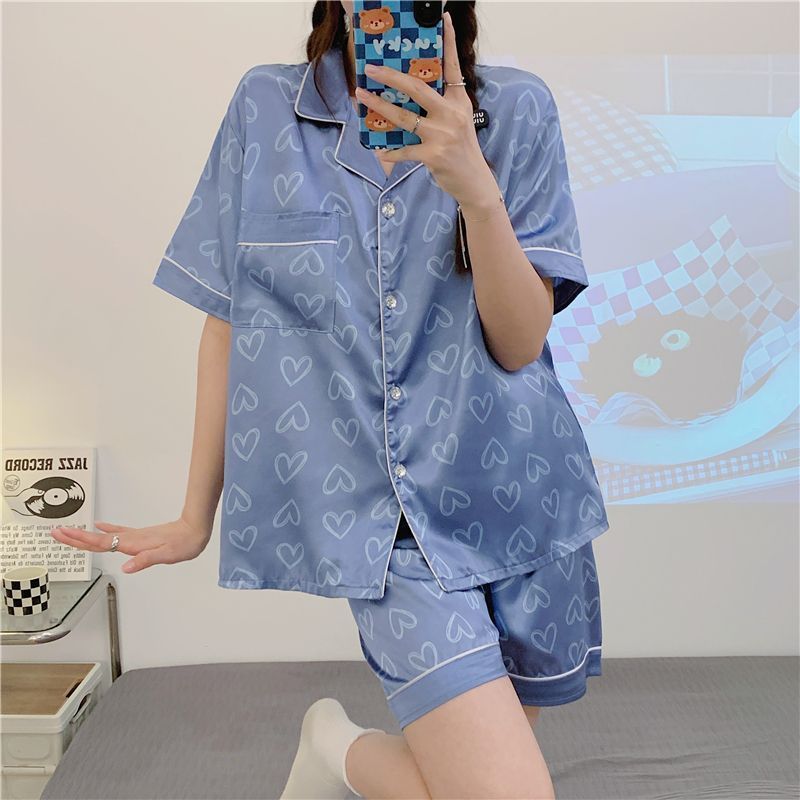 Pajamas women's summer ice silk short-sleeved 2023 new princess style high-end pacha dog summer suit home clothes