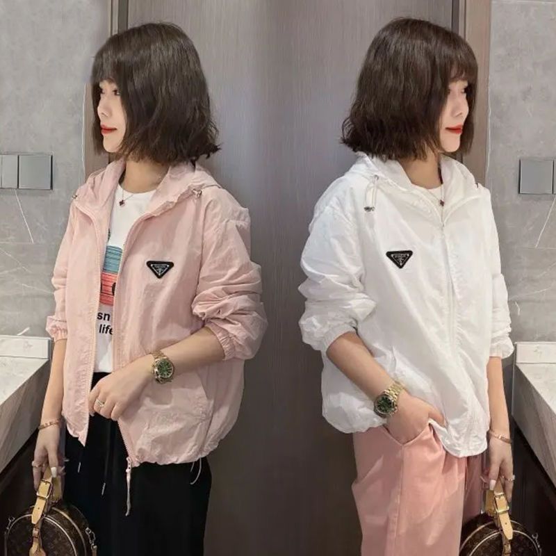 Lanhai Yinuo Hooded Loose Thin Sunscreen Coat Women's 2023 Spring and Summer New Thin Sunscreen Clothes