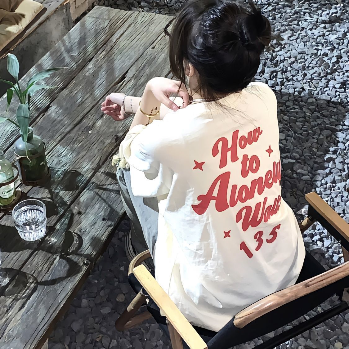 半袖正肩t恤女夏季oversize韓版設計感小眾純棉短袖寬鬆上衣ins潮