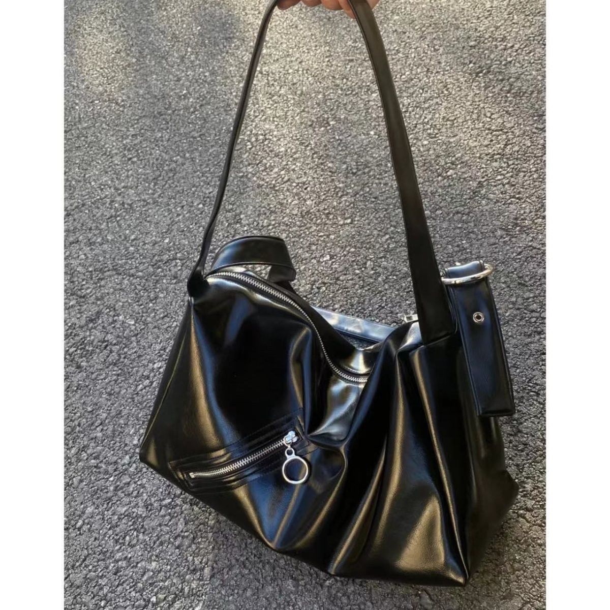 2023 new original y2k hot girl soft leather bag high-end sense tote bag Messenger shoulder casual large-capacity bag