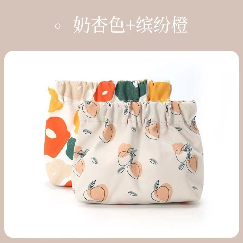 迷你收納袋鑰匙隨身零錢包收納化妝品彈片印花口紅便攜式雜物小包