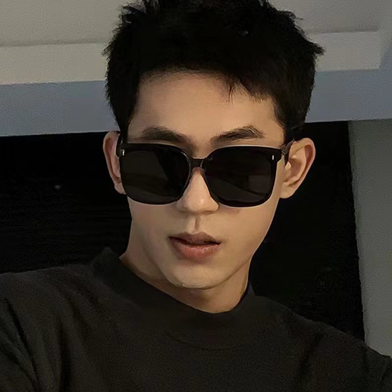 gm new 2023 sunglasses for men, handsome high-definition anti-UV driving sunglasses for women, Korean version with big face, slim and trendy