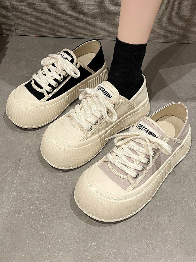 Summer canvas shoes women's niche original small white shoes 2023 new ins retro casual two-wear all-match sneakers