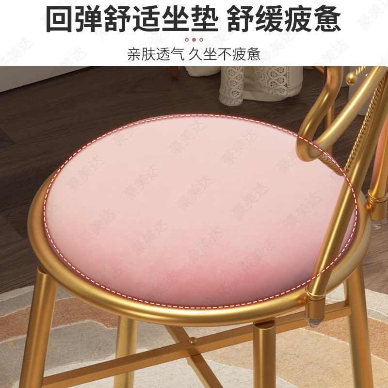 北欧轻奢餐椅家用简约网红化妆椅美甲卧室椅子ins椅凳子靠背书桌