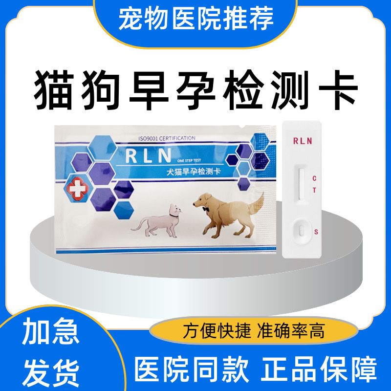 宠物早孕试纸猫咪狗狗早孕检测卡RLN猫咪早孕检测狗狗怀孕测试