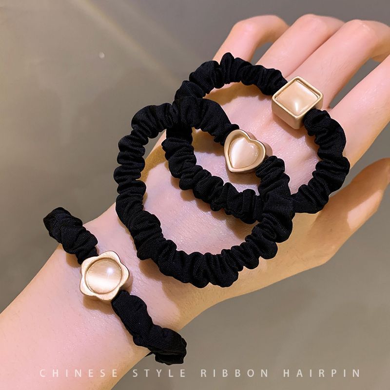 High grade Cat Eye Stone Small Intestine Hair Loop Women's Hair Rope Tie Hair Rubber Band High Elastic Durable Headband_voghion.com