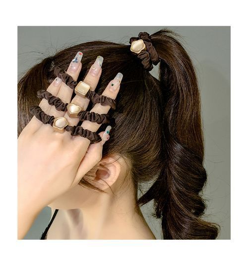 Fascia per capelli elastica e resistente, con anello per capelli in pietra occhio di gatto di alta qualità, per donne_voghion.com