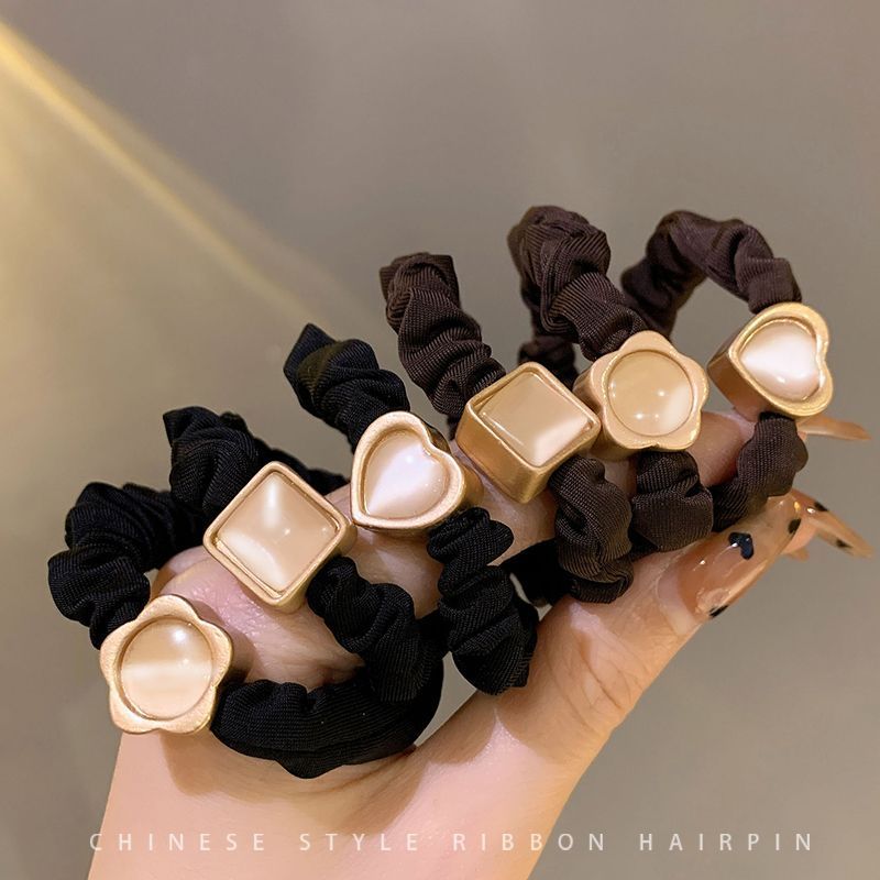 High grade Cat Eye Stone Small Intestine Hair Loop Women's Hair Rope Tie Hair Rubber Band High Elastic Durable Headband_voghion.com