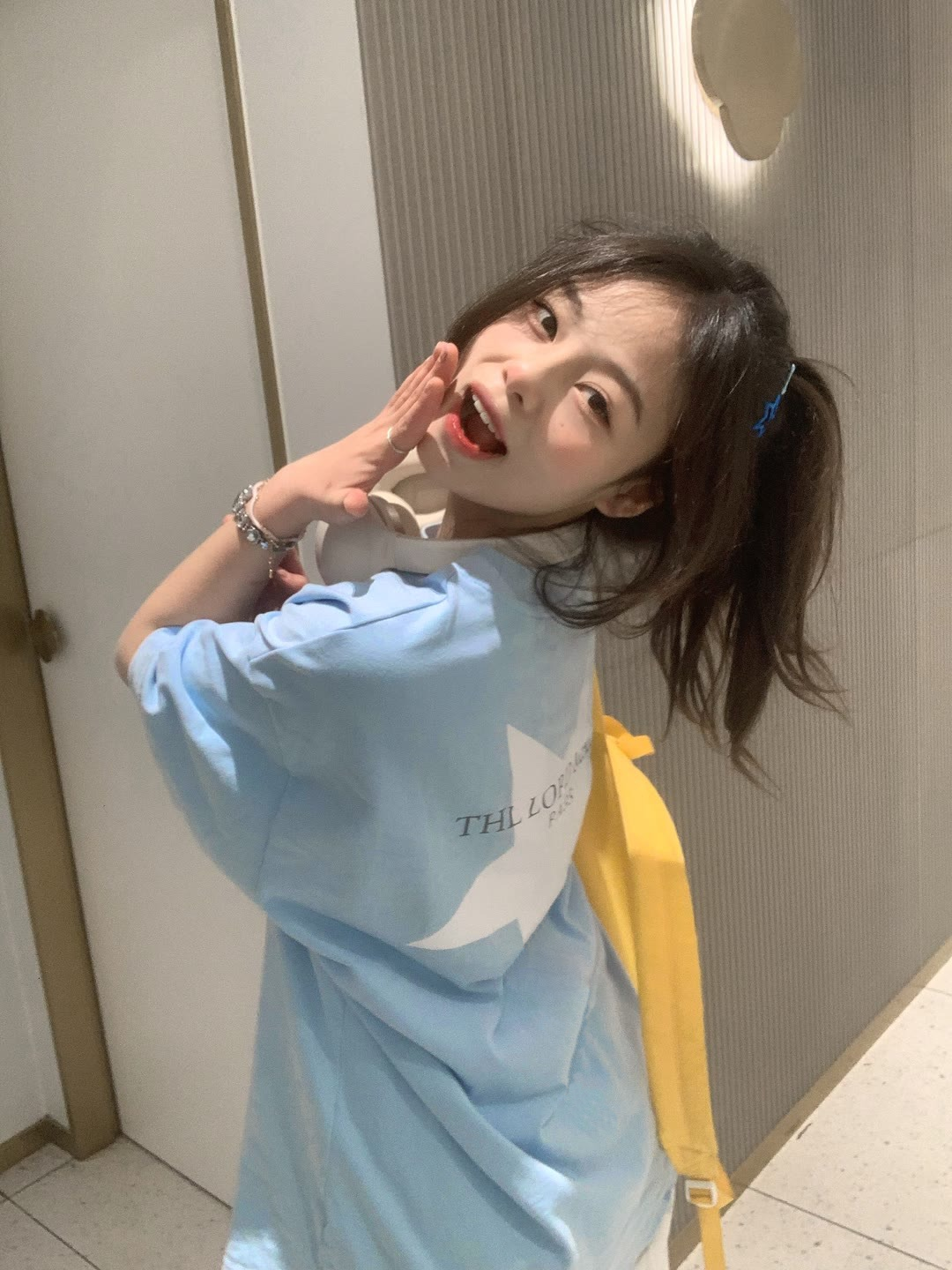 Li Gangzhu pure cotton ins style dopamine wear short-sleeved T-shirt women's summer new trendy brand oversize top