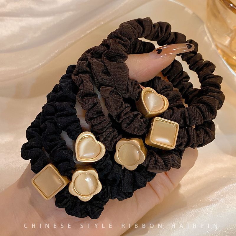 High grade Cat Eye Stone Small Intestine Hair Loop Women's Hair Rope Tie Hair Rubber Band High Elastic Durable Headband_voghion.com