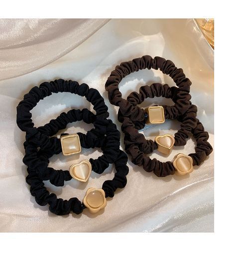 Fascia per capelli elastica e resistente, con anello per capelli in pietra occhio di gatto di alta qualità, per donne_voghion.com