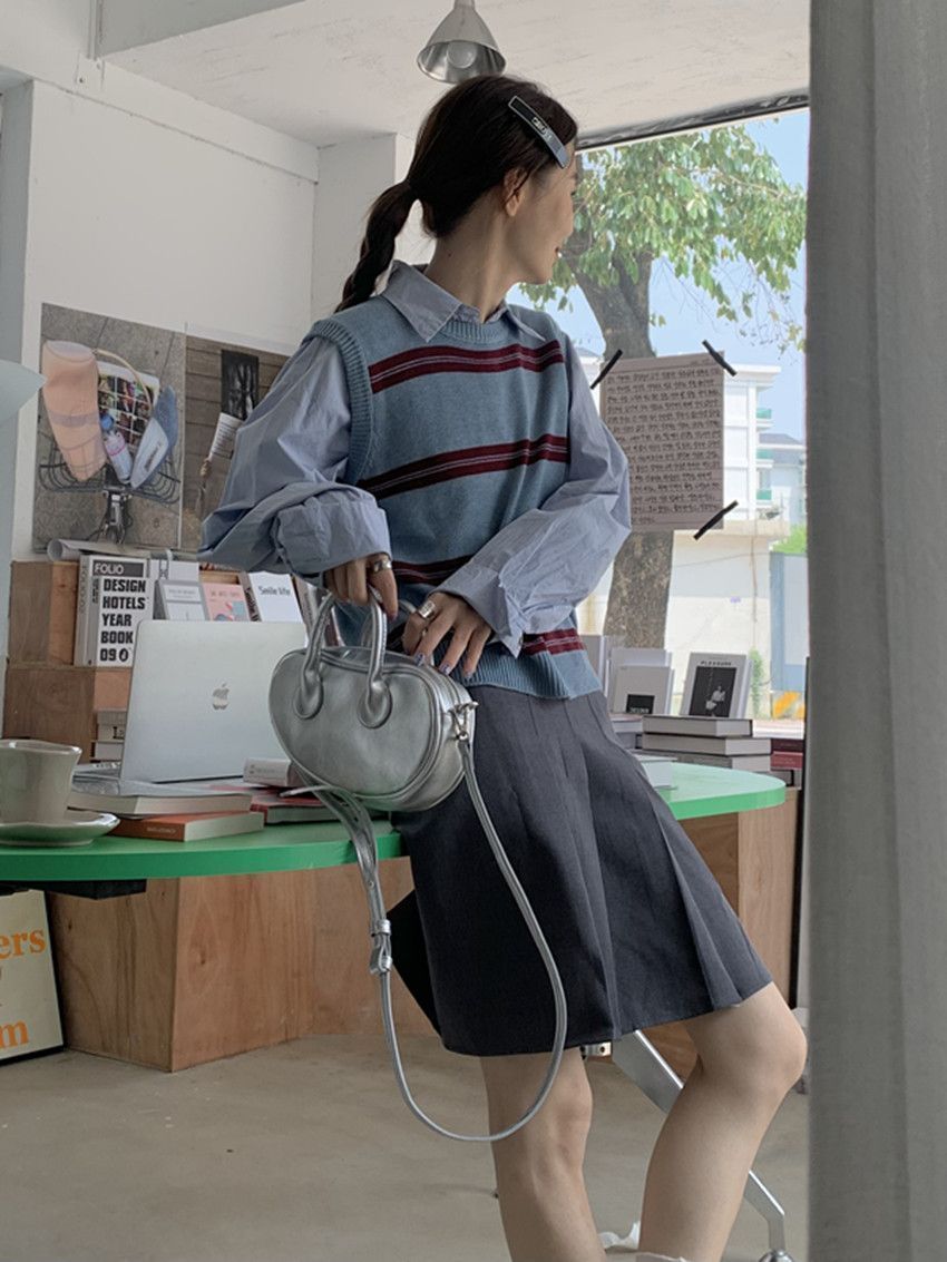 Feifei homemade bag women 2023 new Korean version of the trendy brand silver all-match fashion one-shoulder portable Messenger baguette