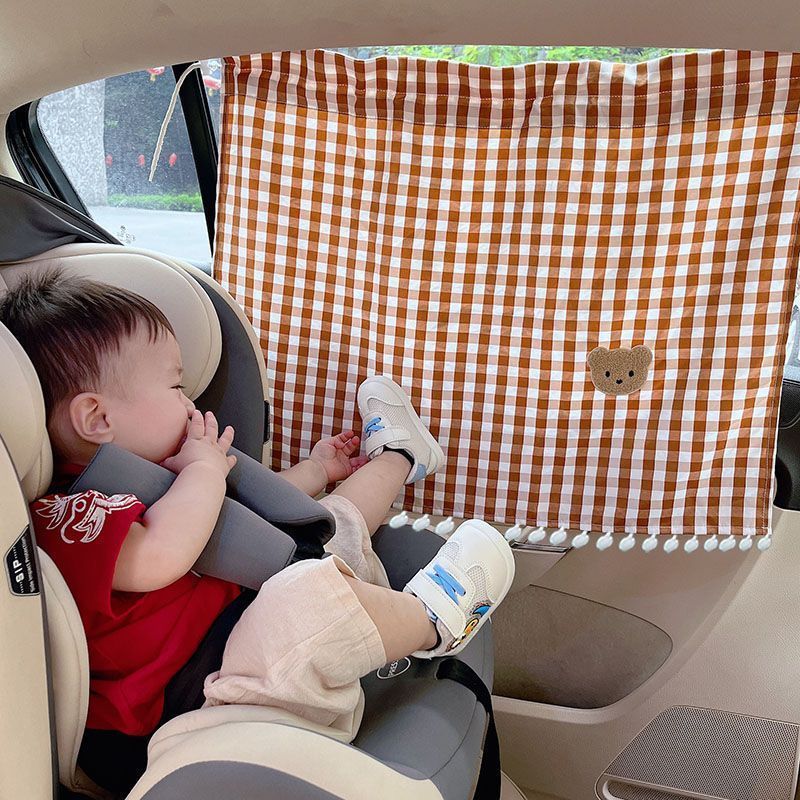 汽车遮阳帘儿童后窗通用吸盘式后排车帘子婴儿车载挡阳遮光帘宝宝