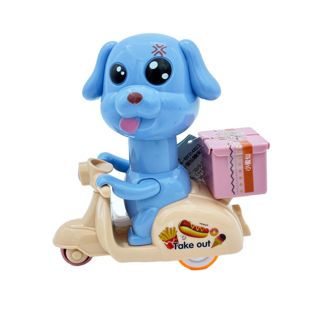 儿童玩具车卡通小狗摩托车益智回力惯性滑行按压玩具车糖玩批发