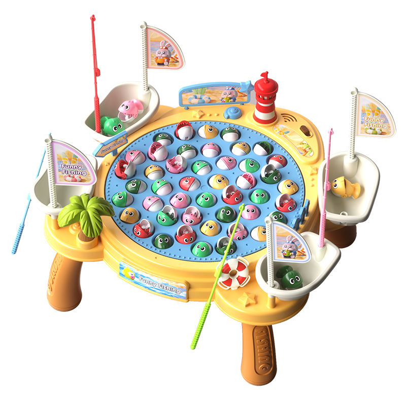 儿童电动钓鱼玩具磁性鱼小孩宝宝益智开发智力6到10岁男还女孩3岁