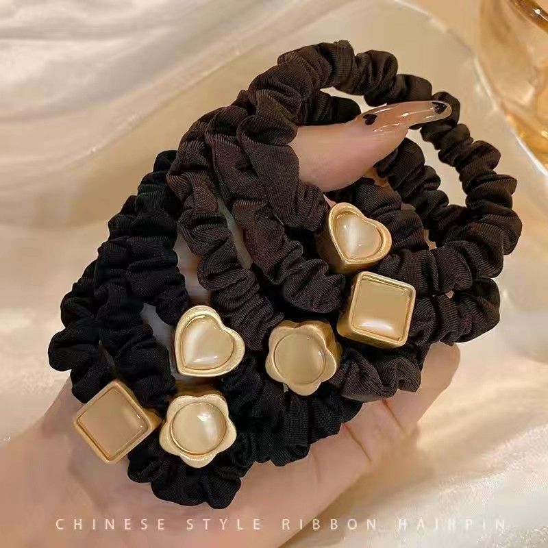 Fascia per capelli elastica e resistente, con anello per capelli in pietra occhio di gatto di alta qualità, per donne_voghion.com