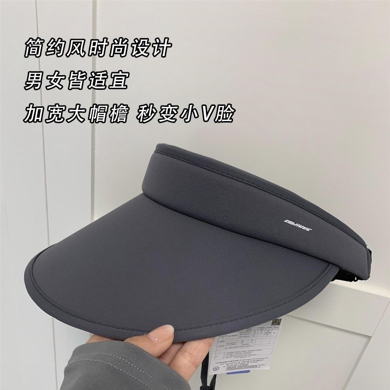 Sun visor hat female outdoor cycling large eaves anti-ultraviolet  new empty top cover face summer sun sun protection hat