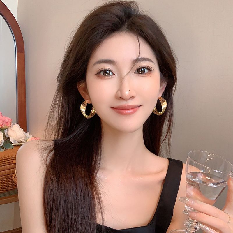 「又辣又高級」純銀耳釘金屬復古港風耳環小眾設計高級感耳飾女
