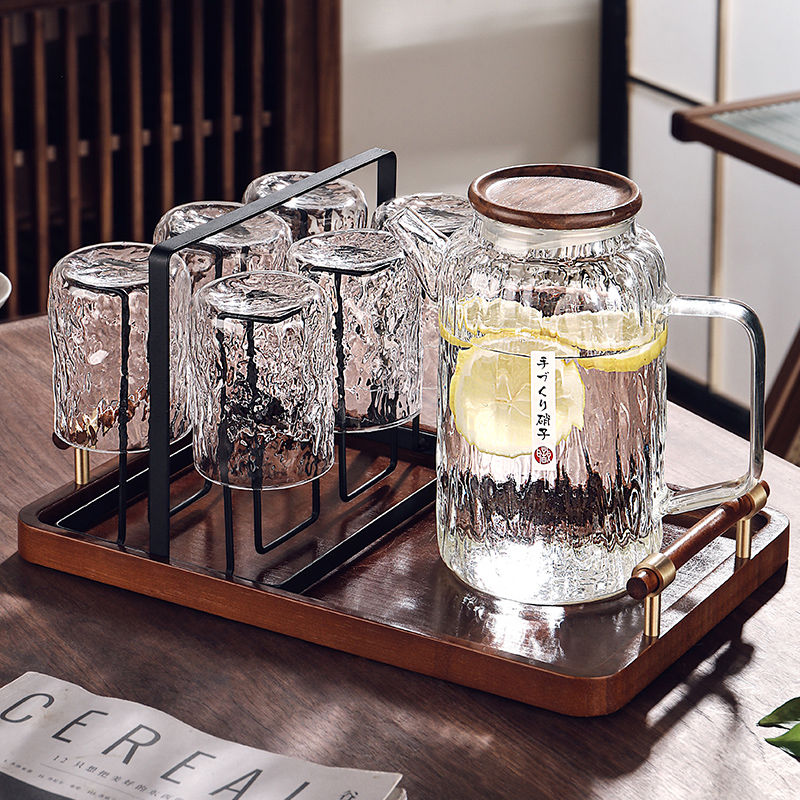 中式树纹大容量冷水壶玻璃耐高温家用防爆高颜值凉水壶果茶壶扎壶
