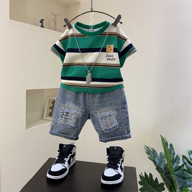 男童夏裝套裝2023新款洋氣小兒童夏季痞帥衣服潮寶寶帥氣時髦童裝