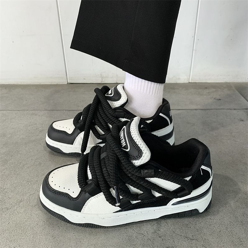 鞋子女小眾美式復古輕便滑板鞋ins超火學院風百搭情侶運動休閒鞋