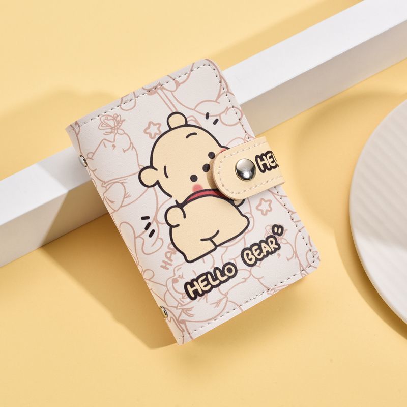 Pacha Dog Winnie the Pooh card bag large capacity multi-card slot mini cute all-in-one bag business card holder ID card holder for women