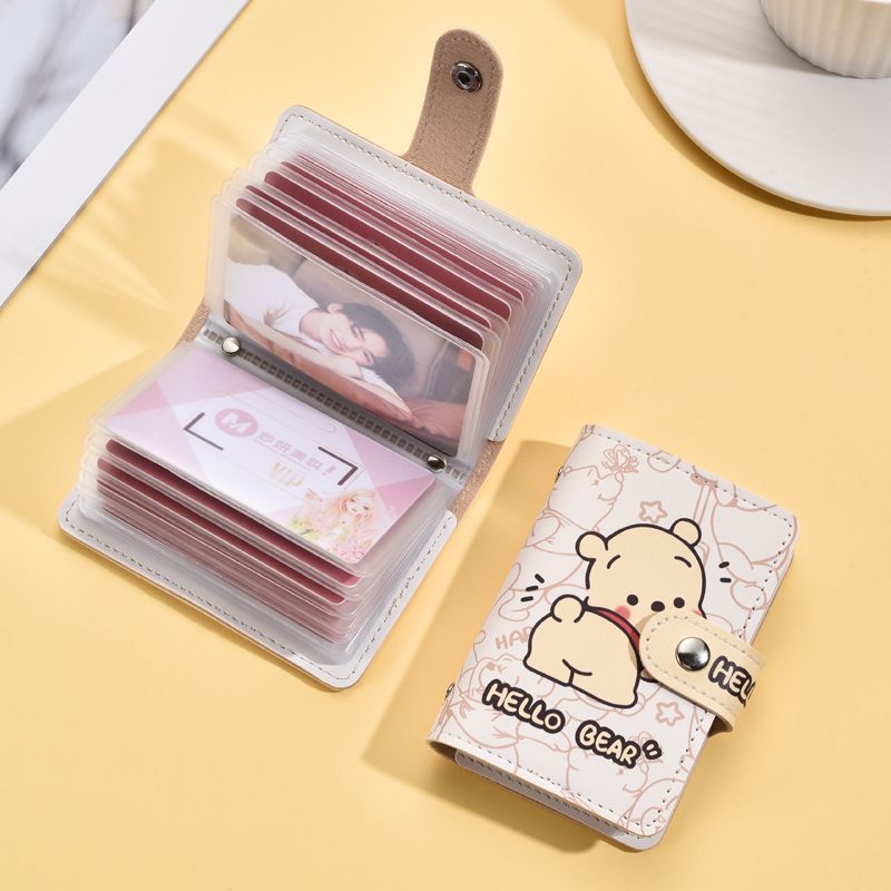 Pacha Dog Winnie the Pooh card bag large capacity multi-card slot mini cute all-in-one bag business card holder ID card holder for women