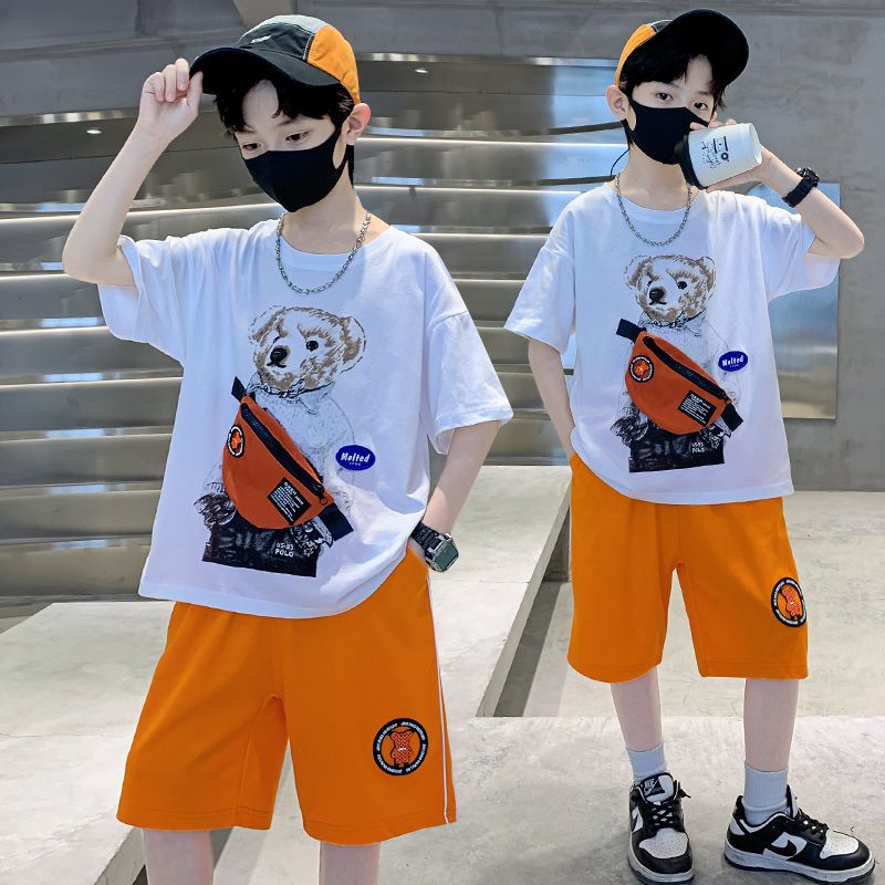 男童夏装套装新款儿童韩版洋气短袖两件套夏季男孩帅气潮