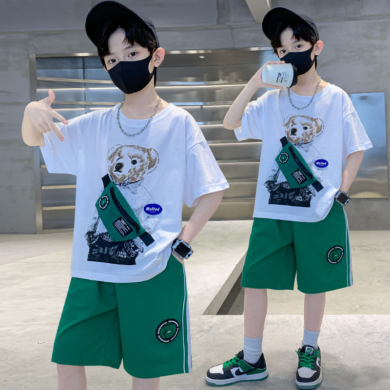 男童夏装套装新款儿童韩版洋气短袖两件套夏季男孩帅气潮