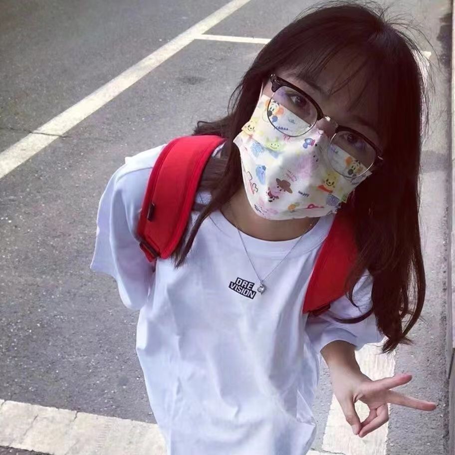 100%純棉美式復古高街學生白色t恤女韓版寬鬆ins圓領短袖上衣女潮