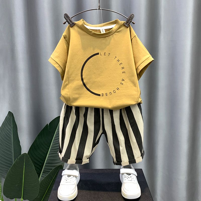 童裝男童夏裝套裝潮帥氣時髦23新款寶寶夏季衣服小童兒童t恤短袖