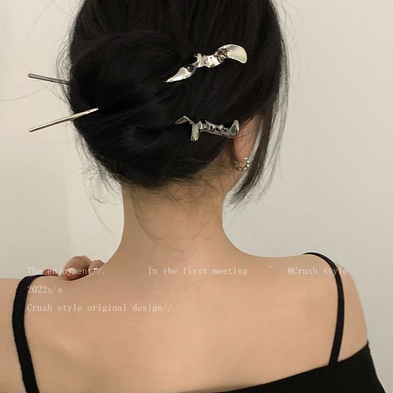Simple modern line hairpin for women, trendy summer high-end hairpin, new Chinese style sweet and cool ancient style hairpin