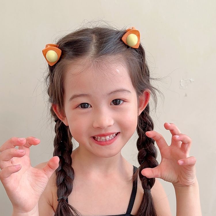 2024 new children's scratching clip cat ear hair clip girls broken hair clip sweet hair accessories small clip girl bangs clip