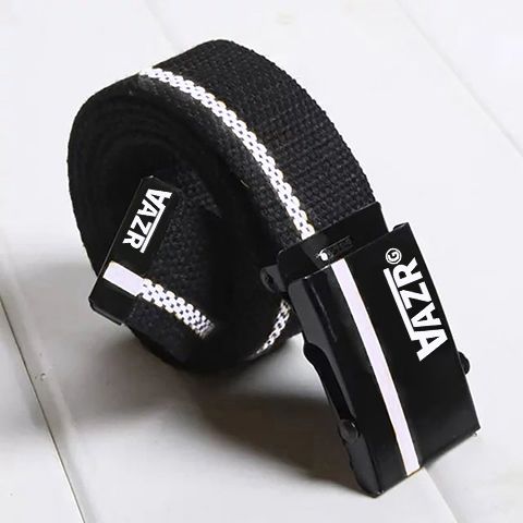 Universalbælte til mænd og kvinder, afslappet arbejdstøj i lærred, glat bælte, trendy militærtræning for unge studerende,_voghion.com