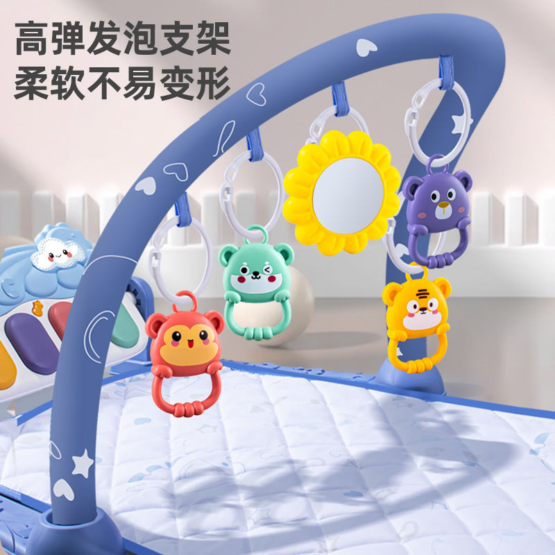 【买充电送牙胶】新生婴儿玩具遥控脚踏琴健身架3 6个月宝宝玩具