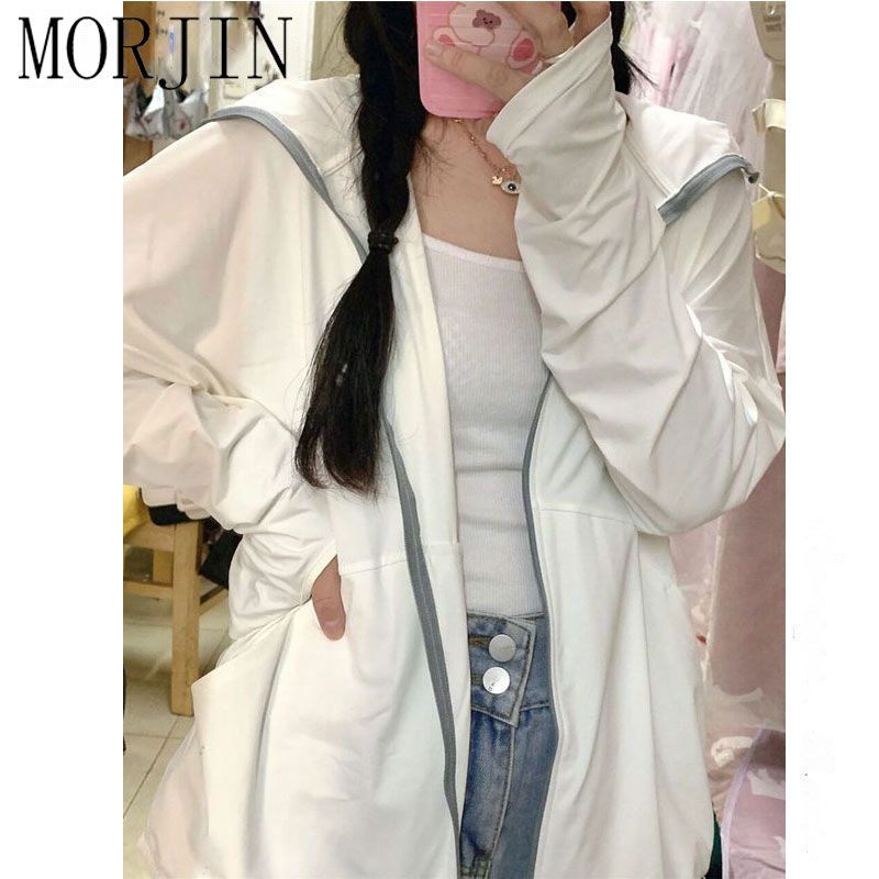 MORJIN sun protection clothing women's summer ice silk thin section breathable cool anti-ultraviolet jacket cardigan top clothes ins