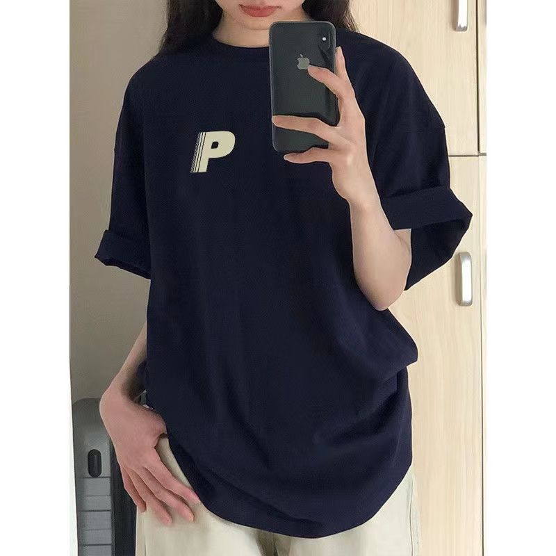100%純棉短袖t恤女學生2023新款夏季寬鬆小眾港味百搭上衣服ins潮