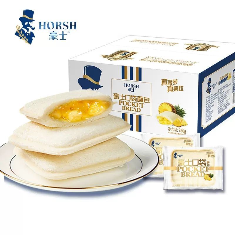 豪士菠萝口袋面包750g