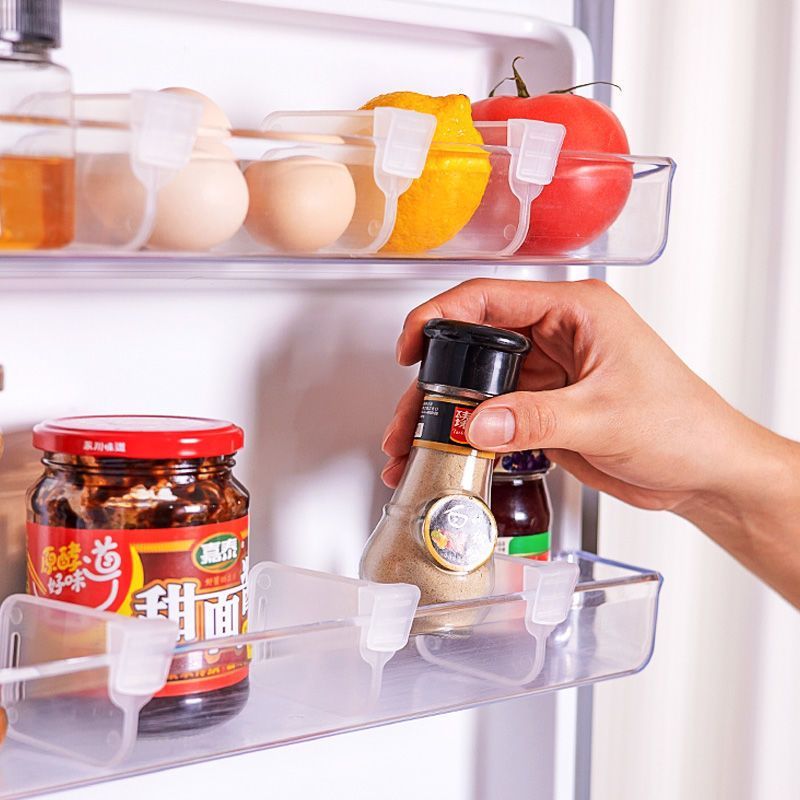 冰箱分隔板冰箱收纳可调节分隔板卡扣通用型免打孔多功能分隔夹